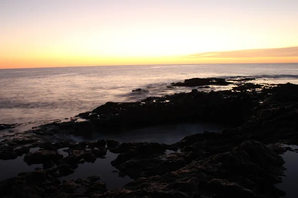 Blowhole Volcanique Sur Côte Île Gran Canaria — Photo