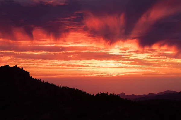 Beautiful Sunset Peak Gran Canaria Island — Stock Photo, Image