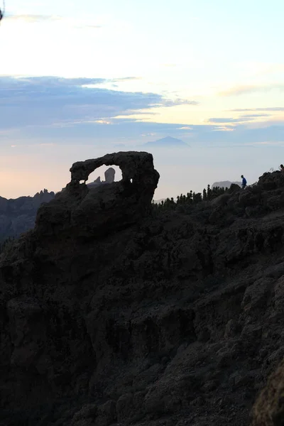 Uitzicht Een Zonsondergang Top Van Het Eiland Gran Canaria — Stockfoto