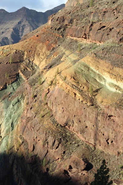 카나리아 로스아 호스에 색깔의 절벽의 — 스톡 사진