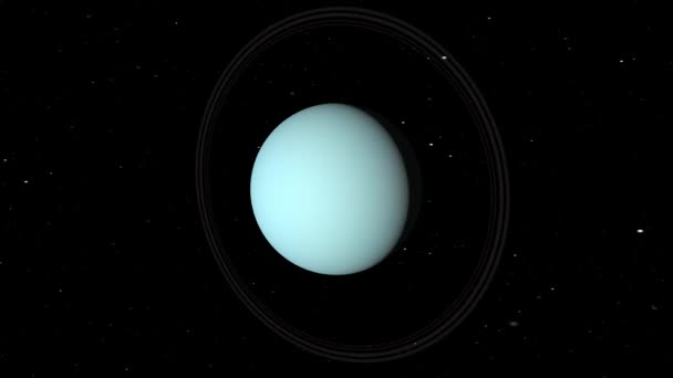 Utsikt Över Uranus Planet Flyby — Stockvideo