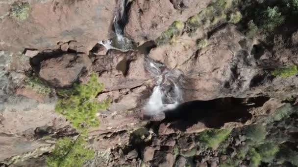 Schöne Wasserfälle Bei Los Azulejos — Stockvideo