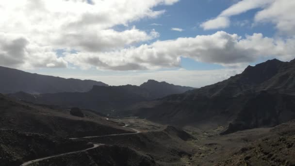 Krajobraz Chmurami Wyspie Mogn Gran Canaria — Wideo stockowe