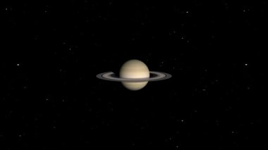 Satürn ve uydularının 3 boyutlu görüntüsü