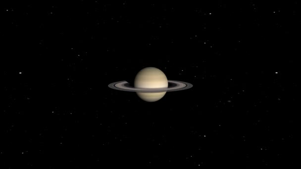 Vista Generada Saturno Sus Lunas — Vídeos de Stock