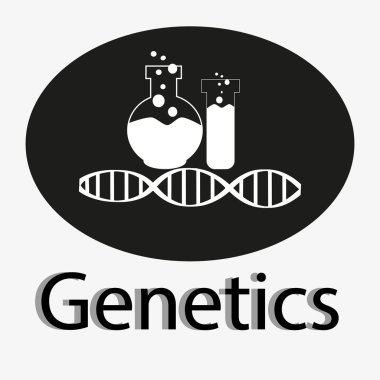 Genetik, tıp ayarla logosu, simge,