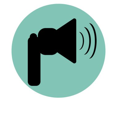 Simge hoparlör ses gürültü