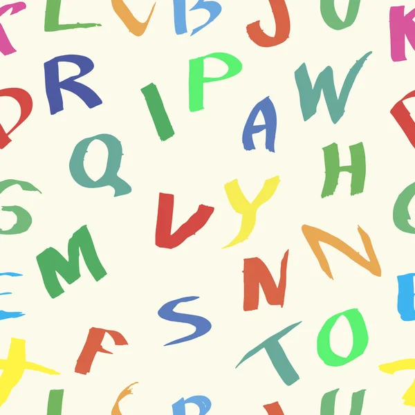 Alfabet van inkt, hand belettering, letters, patroon — Stockvector