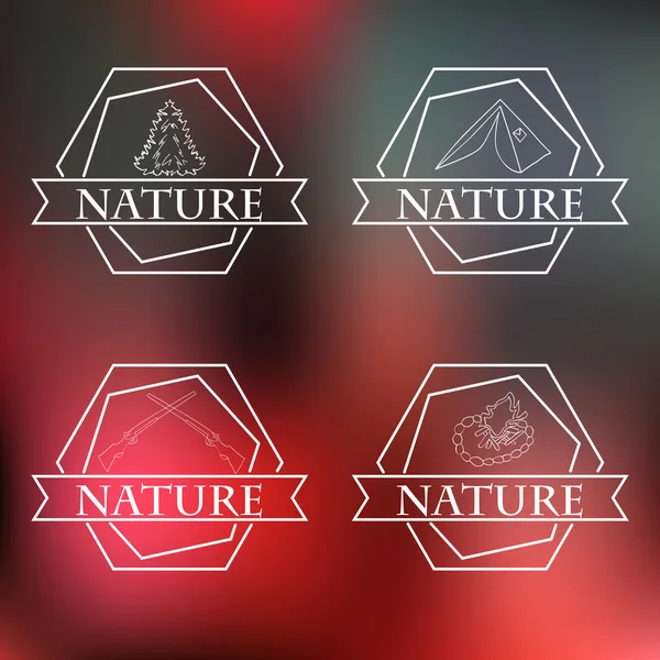 Logo sobre el tema de la naturaleza — Vector de stock
