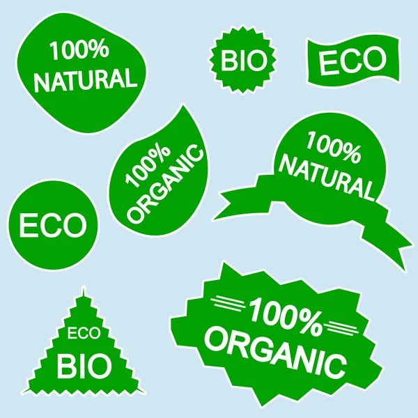 Organic, bio, eco, natural sticker — Stock Vector