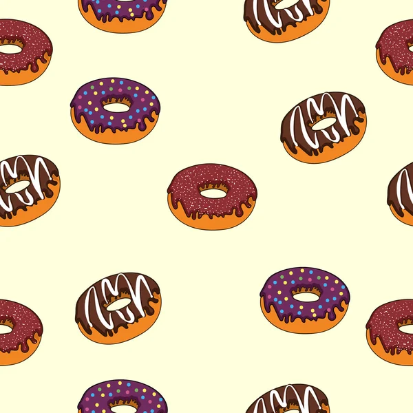 Delicious donut, cartoon — Stock Vector