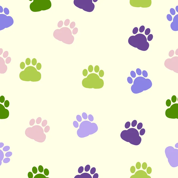 Background with dog paw print and bone — Stock Vector