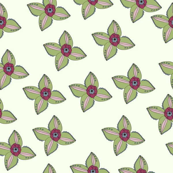 Floral motif sans couture de couleur vive joli été doux — Image vectorielle