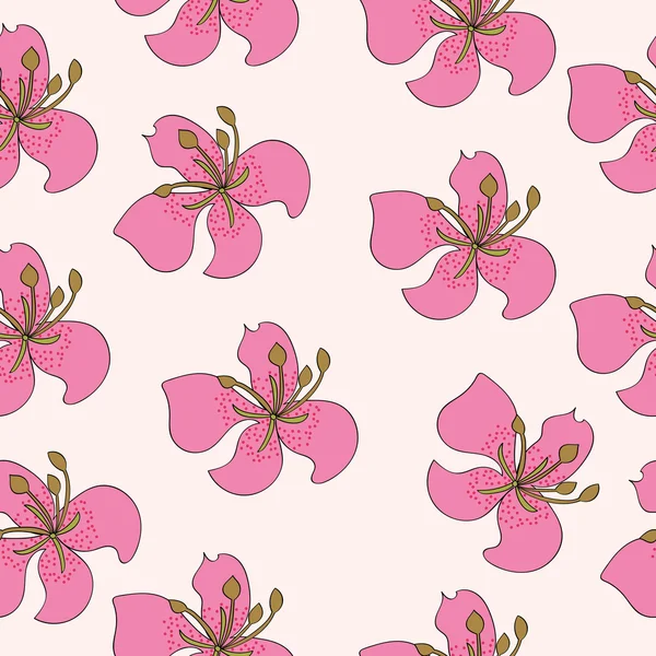 Floral motif sans couture de couleur vive joli été doux — Image vectorielle