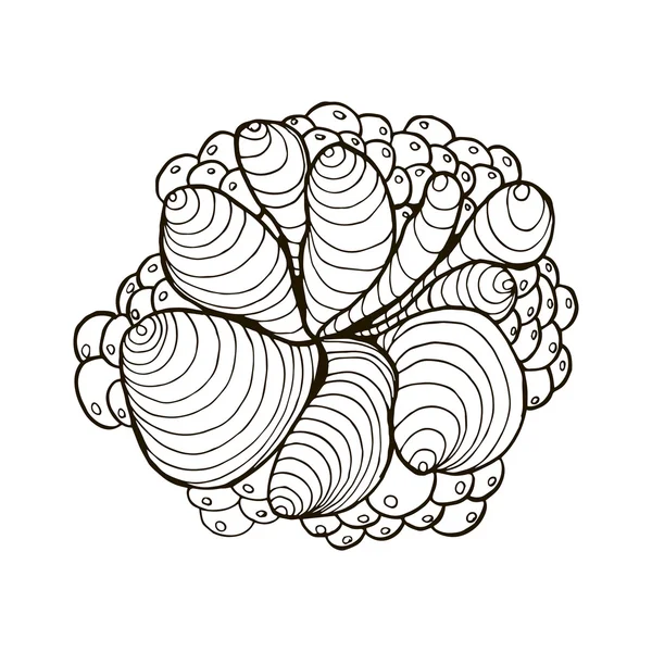 Decorative hand drawn doodle nature ornamental curl vector sketchy — Stock Vector