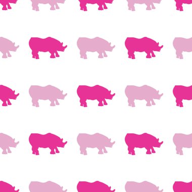 Vektör gergedan ile seamless modeli. Duvar kağıdı, desen dolgularını, web sayfası arka planı için kullanılabilir, dokular yüzey.