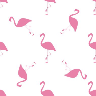 Flamingo seamless modeli. siluet. pembe. Gösterim amacıyla tasarım.