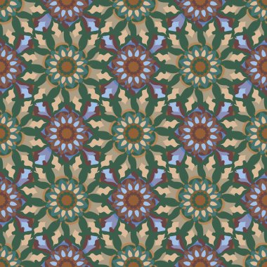 Mandala seamless modeli. Vintage. Elle çizilmiş arka plan. Islam, Arapça, Indian, Osmanlı motifleri.