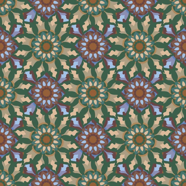 Patrón sin costuras Mandala. Vintage. Fondo dibujado a mano. Islam, árabe, indio, motivos otomanos . — Vector de stock