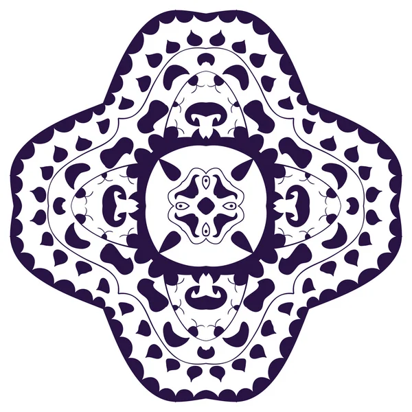 美しい花飾り。珍しいヴィンテージ。レトロ。インドのパターン。あなたの設計のため. — ストックベクタ