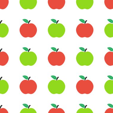 Sorunsuz elma desen. Meyve. Lezzetli ve sağlıklı yemek. Diyet. Düz tasarım