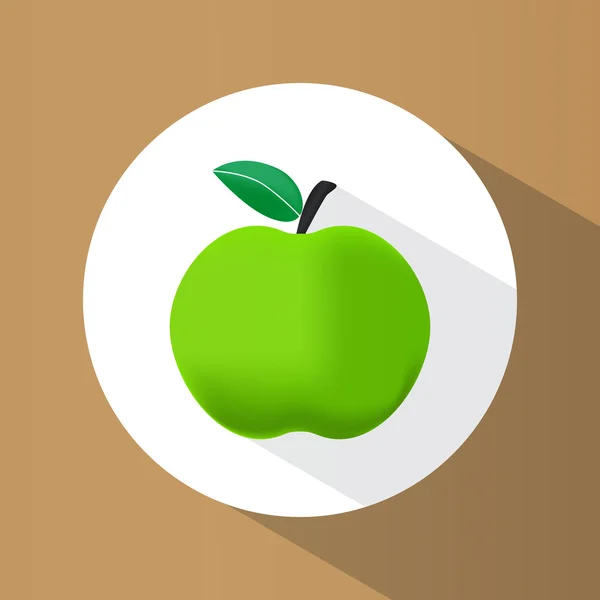 Symbol Apfel. Früchte. leckeres und gesundes Essen. Ernährung. flache Bauweise — Stockvektor