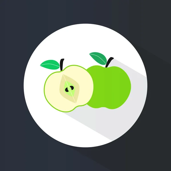 Pictogram apple. Fruit. Lekker en gezond eten. Dieet. Platte ontwerp — Stockvector