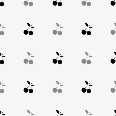 Dikişsiz kiraz desen. Çilek. Lezzetli sağlıklı beslenme. Düz tasarım.