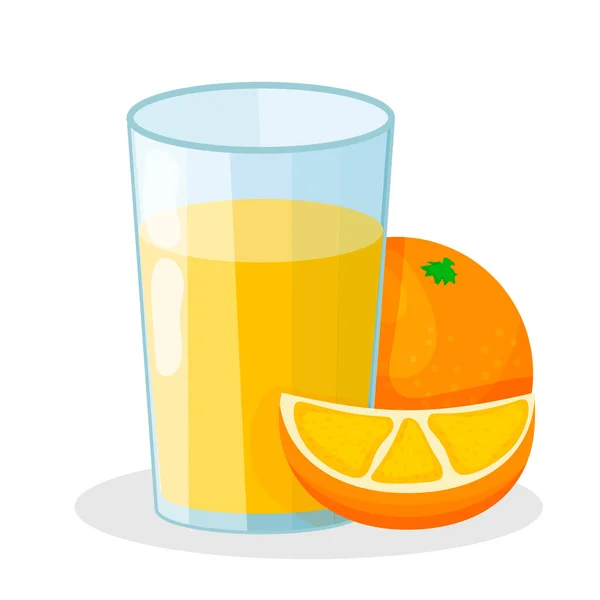 Zdravý Pomerančový Džus Snídaně Ikona Kresleném Stylu Izolovaný Objekt — Stock fotografie