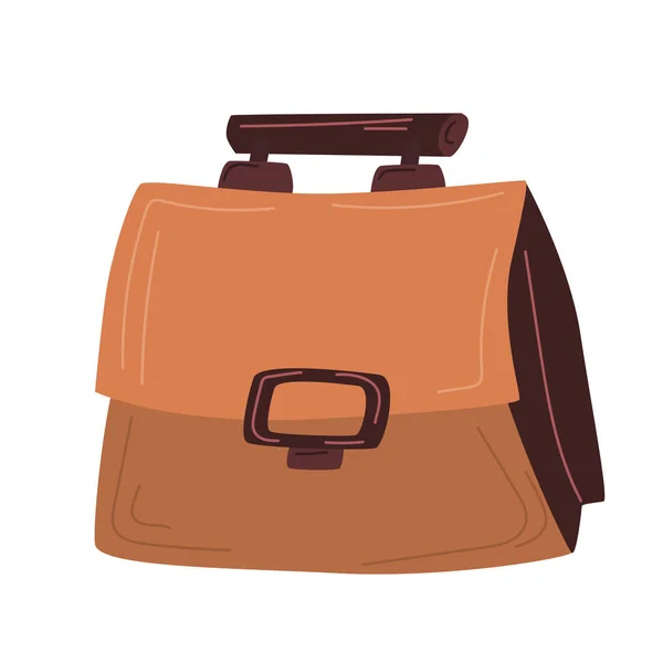 Briefcase Flat Vector Icon Equally Used Representation School Bag Teacher — Stock Photo, Image