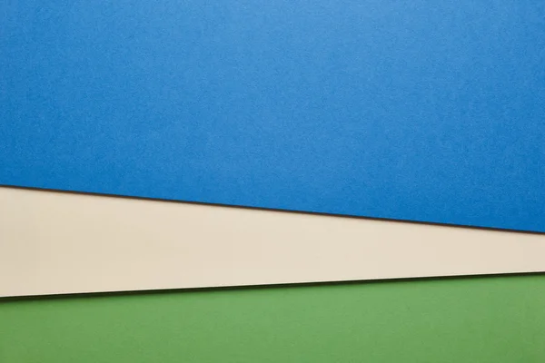 彩色的硬纸板背景在蓝色米色绿色色调。水疗中心副本 — 图库照片