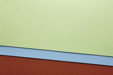 Renkli kartonlar arka planda yeşil mavi kırmızı sesi. Kopya alanı