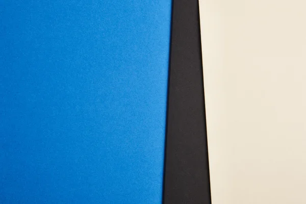 Χρωματιστά χαρτόνια με φόντο μπλε μαύρο μπεζ τόνος. Αντίγραφο σπα — Φωτογραφία Αρχείου
