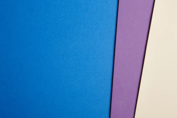 彩色的硬纸板背景在蓝色紫色米色基调。Sp 复制 — 图库照片
