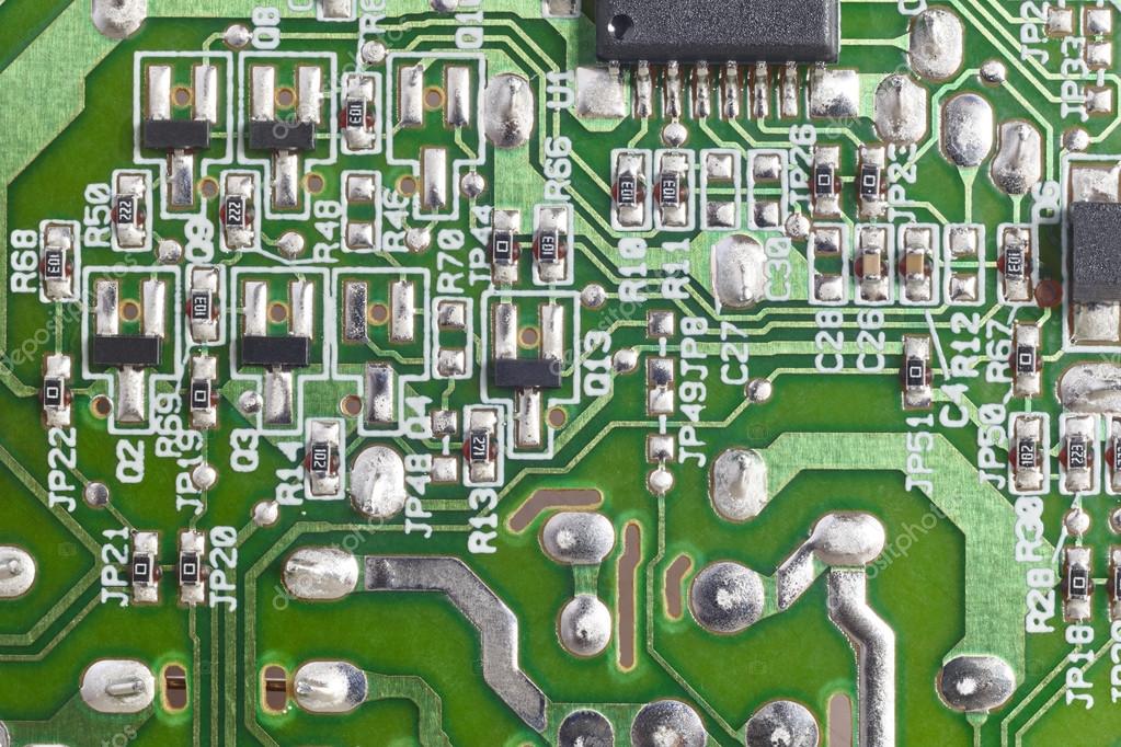 Electronic integrated circuitry macro detail. Technology backgro