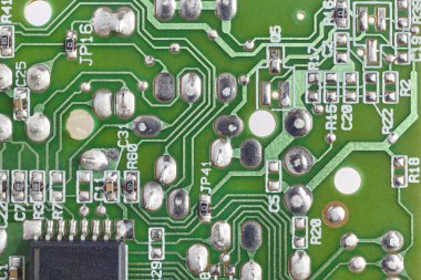 Elektronik entegre devreler makro ayrıntı. Teknoloji backgro