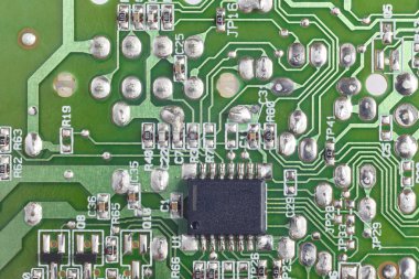 Elektronik entegre devreler makro ayrıntı. Teknoloji backgro