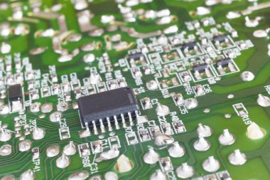 Elektronik entegre devreler makro ayrıntı. Teknoloji backgro