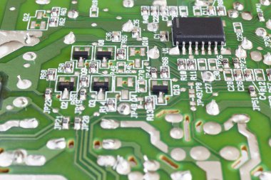Elektronik entegre devreler makro ayrıntı. Teknoloji backgro