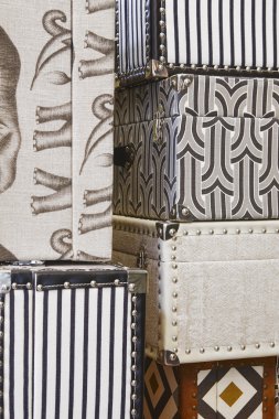 Klasik vintage Bagaj natürmort. Seyahat aksesuarları