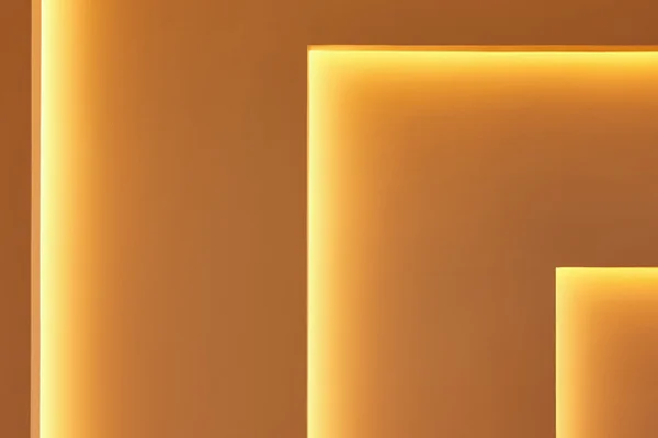 Yellow wall with gradient light decoration in angle. — Stock Photo, Image