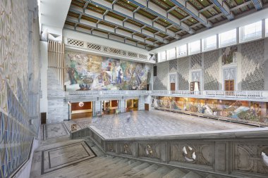 Norveç. Oslo city hall iç. Radhus. Barış nobel ödülü
