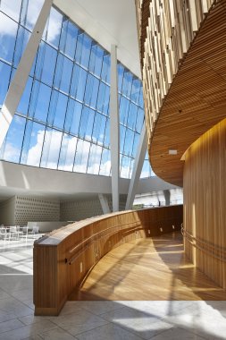 Norveç. Oslo opera evi Binası iç. Turizm Seyahat ziyaret