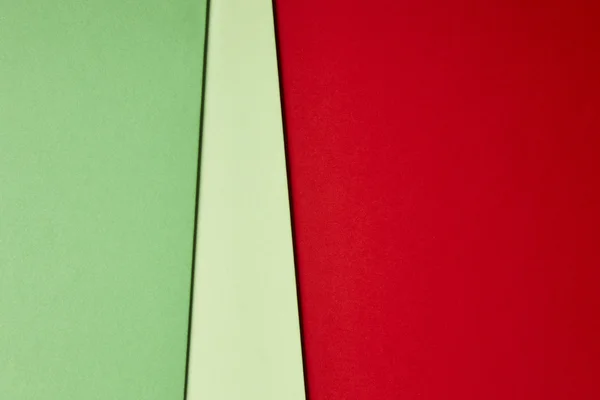 Colored cardboards background green red tone. Copy space