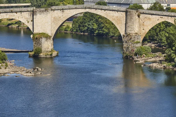 Ponte Romana Antiga Orense Rio Mio Galiza Espanha — Fotografia de Stock