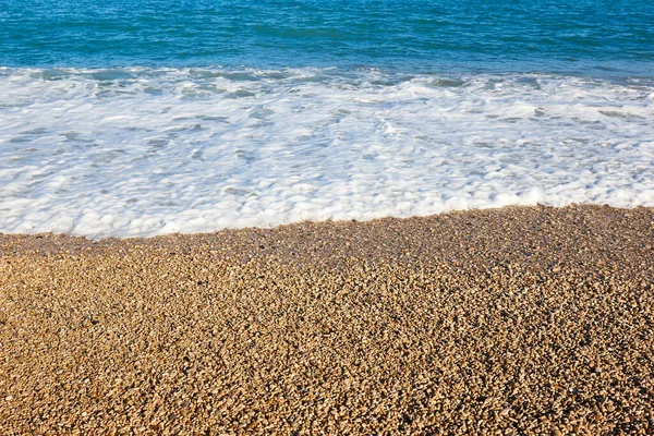 Mediterranean Pebble Beach Blue Sea Valencia Spain — Stock Photo, Image