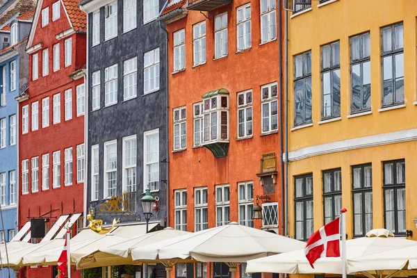 Traditionell Bunte Fassaden Der Kopenhagener Innenstadt Nyhavn Dänemark — Stockfoto