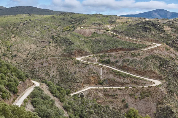 Dağ Kıvrımlı Yolu Seyahat Turizm Geçmişi Kimse — Stok fotoğraf