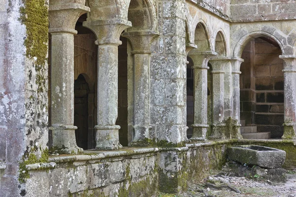 Ribeira Sacra罗曼式拱门 西班牙Ourense的Santa Cristina修道院 — 图库照片