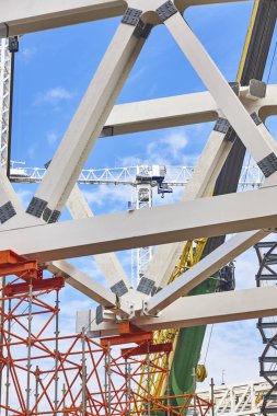 İşyeri inşaat mühendisliği endüstrisinin kurban edilmesi ve vinçler